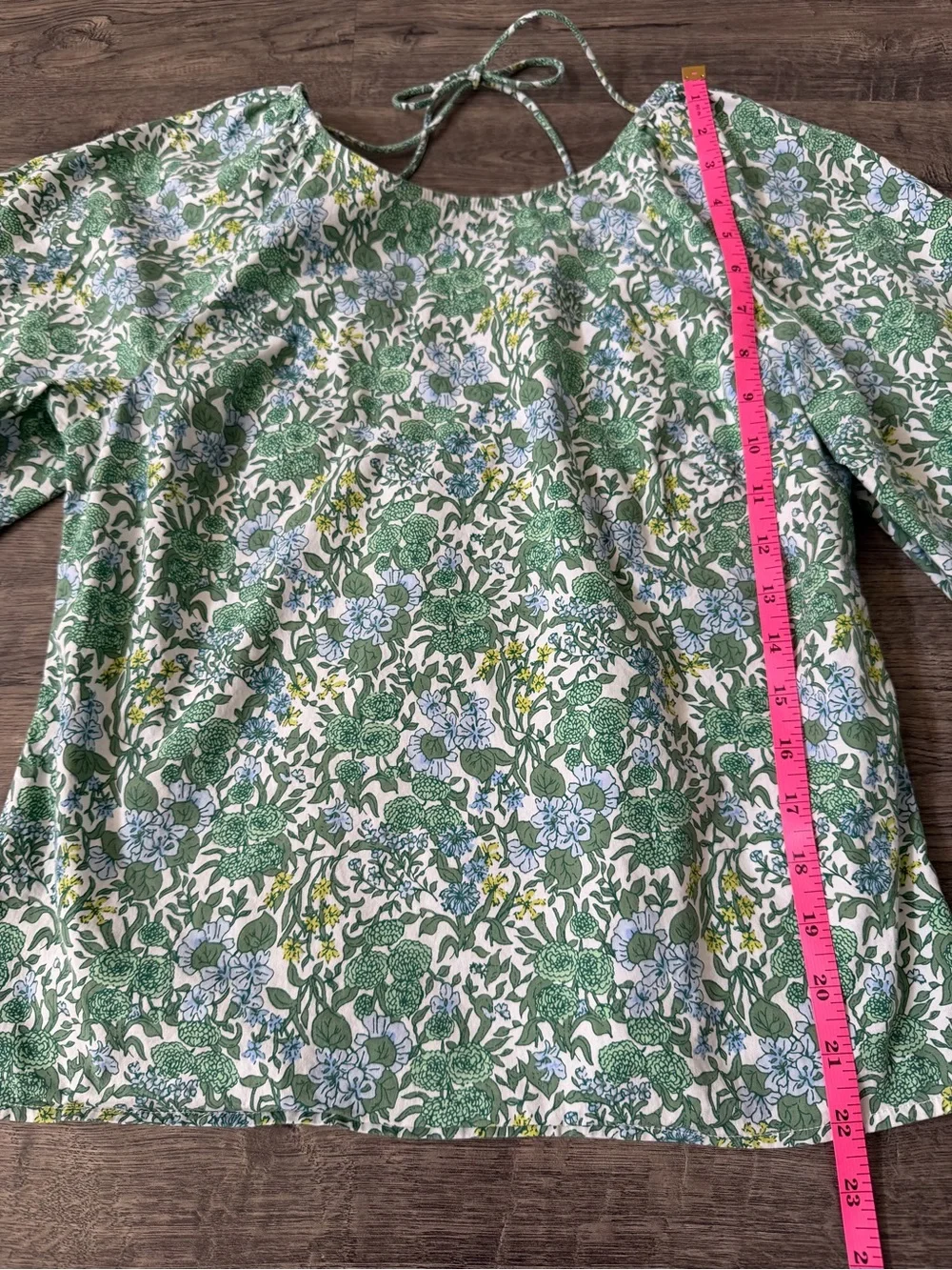 J.Crew Womens Tie-Back Floral Puff Sleeve Top Size 6 Preppy Cottagecore